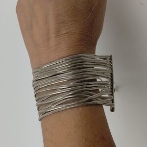 Silverstone Cuff Bracelet Multi row style adjustable